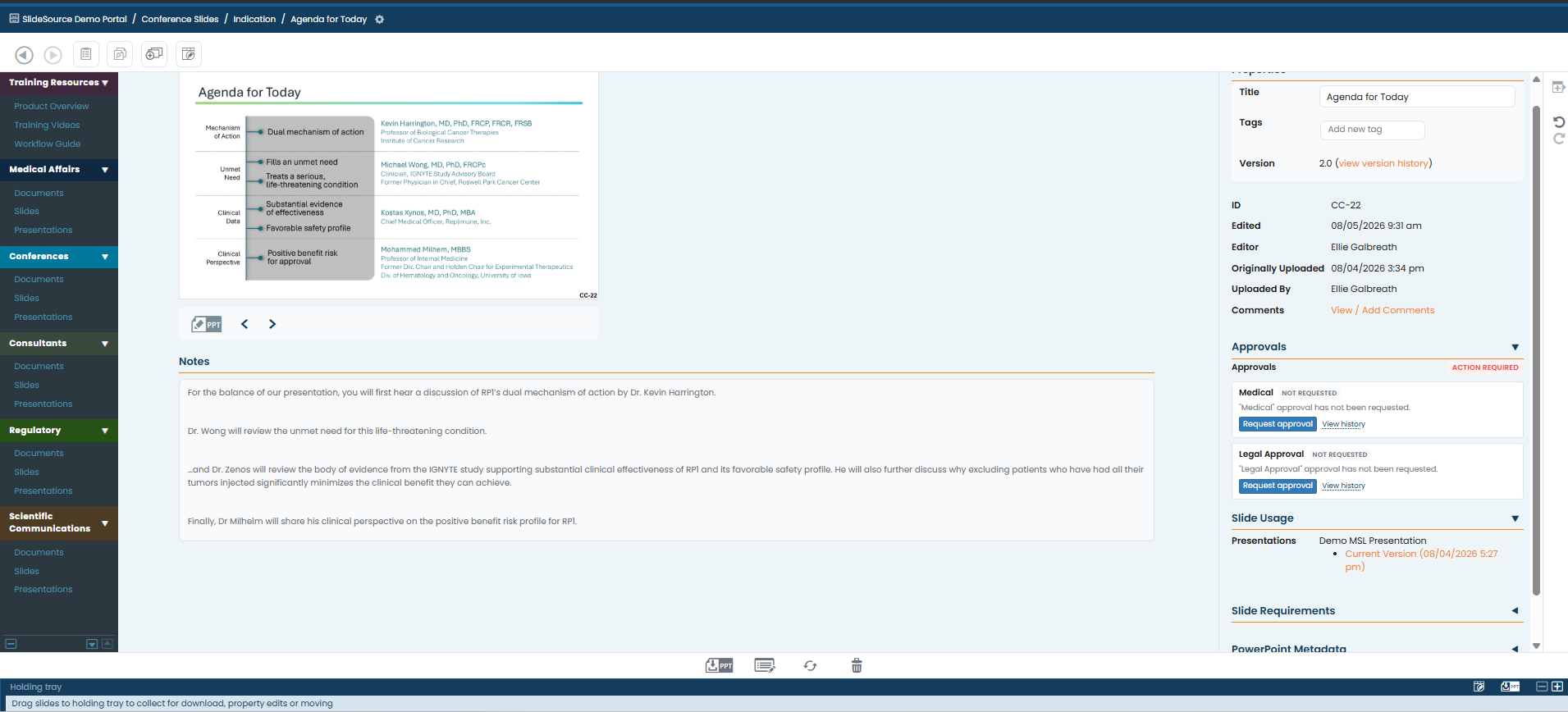 SlideSource Library slide reuse across multiple presentations